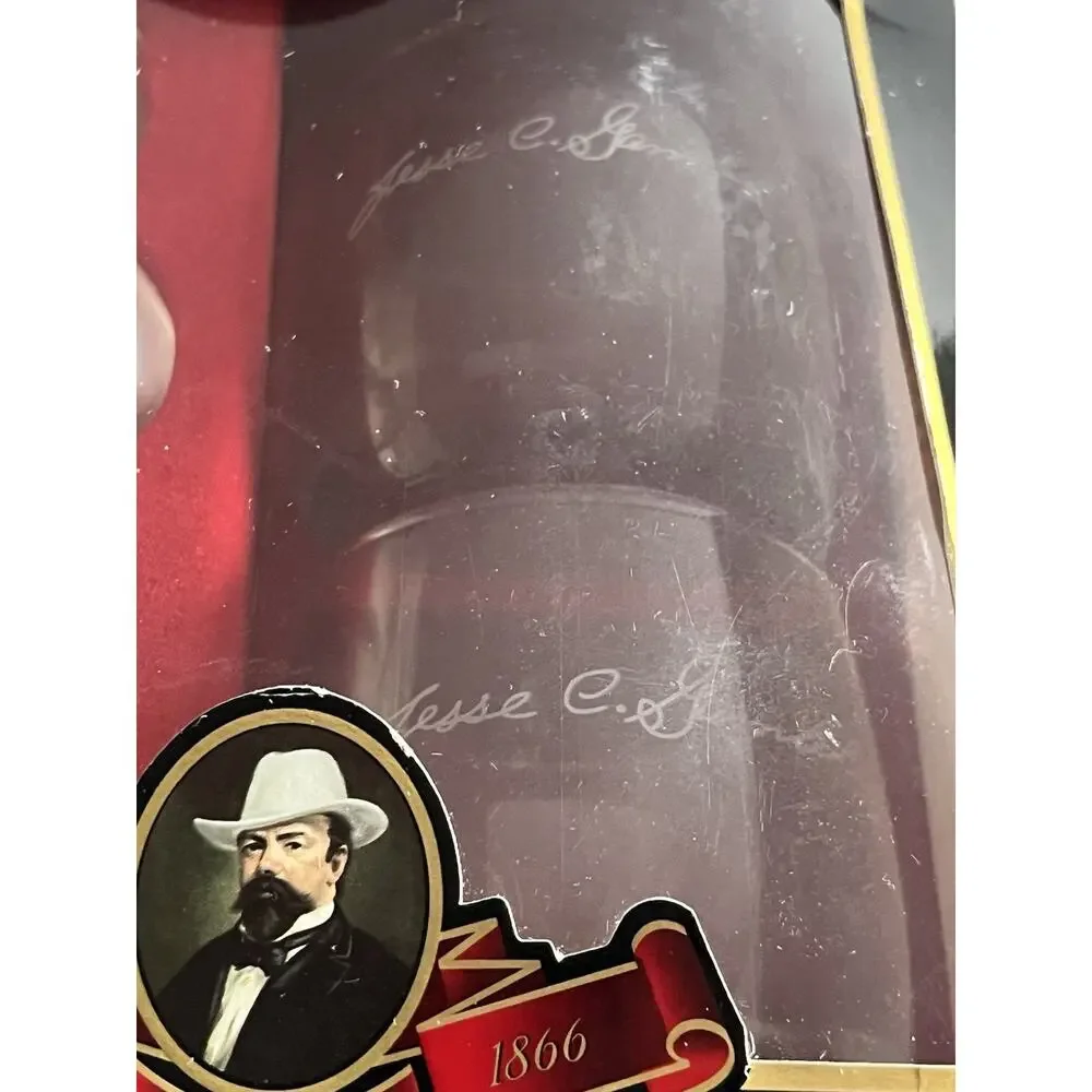 Vintage Jack Daniel’s Old No. 7 Jesse Gamble Signature Glass Set Sealed NOS
